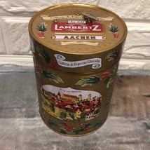 2002 Lambertz Aachen Christmas Music Box Iced Gingerbread Cookies Canist... - $25.22