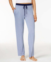 DKNY Womens Printed Knit Pajama Pants Size X-Large Color Blue Stripe - £38.61 GBP
