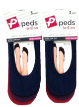 2Pk x 3PAIRS=6 Pairs Peds Ladies Gel Tab Sock Ultra Low Cut Shoe Size 5-... - $21.77