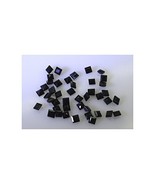 Black onyx loose gemstones 1 Pieces 3 x 3 mm Princess Black faceted Gems... - $0.13 CAD