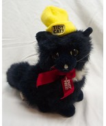 VINTAGE Animal Fair TIDY CAT BLACK CAT MASCOT 9&quot; Plush Stuffed Animal To... - $29.70