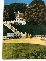 1936 Plymouth Rock Hotel-Plymouth MA-Linen People Panel Delivery Truck postcard - £3.69 GBP
