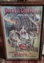 Deere &amp; Company Sulky Plows Advertising Print Framed Agriculture Collect... - £36.16 GBP