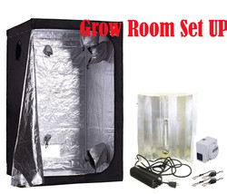 Complete Hydroponic Mylar Grow Tent w/1000W HPS Ballast Wing Reflector Light set - $252.44