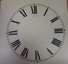 WELCH  Paper Clock Dial Roman Numbers Day Numbers 11&quot; - £10.10 GBP