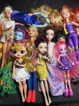 Lot of 12 jointed dolls mix match Barbie LOL monster Super heros Batman Superman - £34.88 GBP