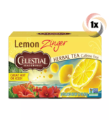 1x Box Celestial Seasonings Lemon Zinger Herbal Tea | 20 Bags Each | 1.7oz - £9.25 GBP