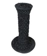 Wicca Celtic Knotwork Sacred Symbols Dark Art Taper Candle Holder Figurine - $364.86 MXN