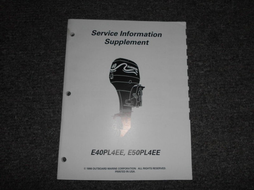 1998 Johnson Evinrude 40 50 Additional Service Manual-
show original tit... - $40.09