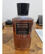 10 Oz Bath Body Works Mahogany Teakwood 3-in-1 Hair, Face &amp; Body Wash PR... - $173.17 MXN
