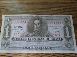 Bolovian Paper Money series 20 July 1928 - $40.00