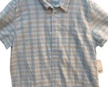 Mutual Weave blue tan plaid XXL button short sleeve shirt men JC Penney NWT - $14.84