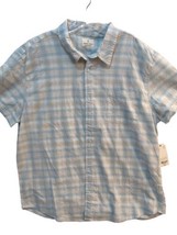 Mutual Weave blue tan plaid XXL button short sleeve shirt men JC Penney NWT - £11.86 GBP