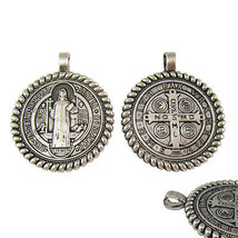 50pcs of 1.5 Inch Blessed Saint Benedict San Benito Jubilee Medal Pendant - £23.36 GBP