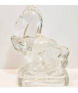 Vintage Glass Horse Stallion Paperweight XL 7.5&quot; 1970-80s - $39.99