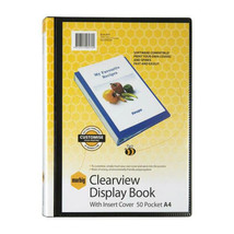 Marbig Display Book Clearview A4 Black - 50 pages - $30.73