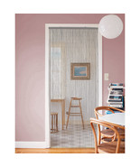 Bamboo Beaded Door Curtain 65 Strings 79&quot; W x 36&quot; W Taupe - £61.60 GBP