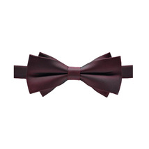 French Style Burgundy Double Layer Bow Tie - $18.99
