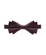 French Style Burgundy Double Layer Bow Tie - £15.17 GBP