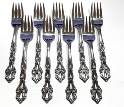 (9) Oneida Chandelier Salad Forks ~ 7&quot; Community Stainless Flatware GREAT - $69.29
