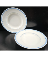 (2) Villeroy Boch Casa Azul Modesto Soup Bowls Set Scallop Blue Table Di... - €75,98 EUR