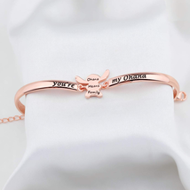 Stitch Charm Bracelet Rose Gold Metal You Are My Ohana Exquisite Jewelry Gifts f - £11.26 GBP