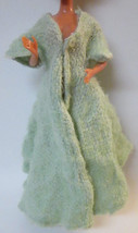 Vintage Barbie Handmade? Coat Robe Full Length Mint Green READ DESCRIPTION - $14.99