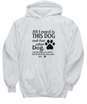 Dogs Hoodie This Dog That Dog White-H  - £27.69 GBP