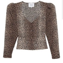 Frame Silk Leopard Print Blouse Size Small - $34.65