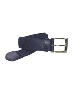 4001 1.5&quot; WIDE NAVY BLUE ELASTIC BRAIDED STRETCH GOLF BELT FOR MEN - $16.42 CAD+