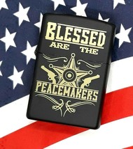 Blessed Are The Peacemakers Zippo Lighter - Black Matte 79220 - $29.99