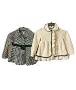 Fleece Jacket Kids Headquarters Girls Coats Sz 5 Set of 2 Black White Ru... - $16.88