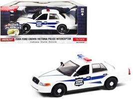 2008 Ford Crown Victoria Police Interceptor White with Dark Blue Stripes... - £30.58 GBP