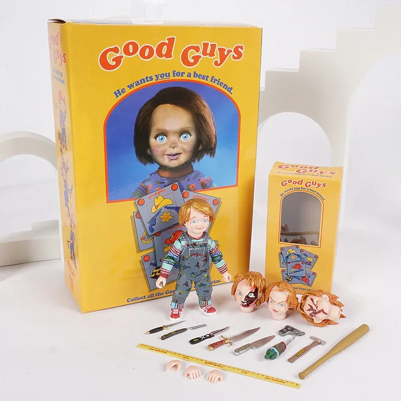 Neca Good Guys Chucky Childs Play Scary Bride Of Chucky Pvc Action Figure - £23.91 GBP+