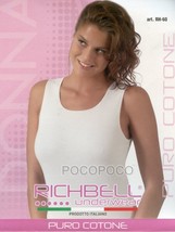 Débardeur A Épaule Large De Femme Coton richbell RH60 Haut Débardeur Intime - £4.68 GBP