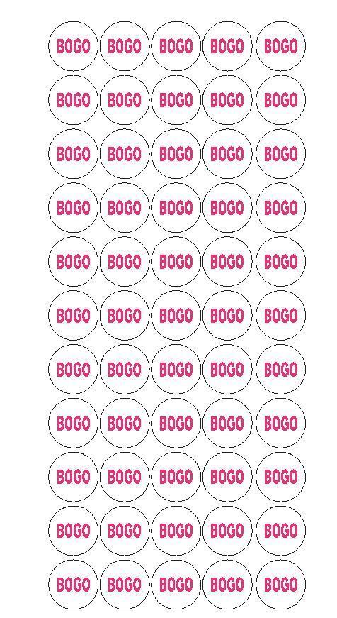 Buy One Get One BOGO Sale Sticker Retail Store FLEA MARKET Boutique  #D29 - £2.39 GBP - £5.58 GBP