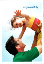 Postcard Father  Daughter Playing Unposted 5.5 x 3.5 &quot; - £3.95 GBP
