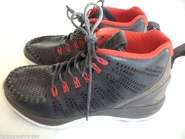 Nike Lunar Chenchukka Men&#39;s 7 Hi-Tops Sneakers Leather Gray/Red 553553 Vietnam - £51.55 GBP