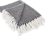 Black 50 X 60-Inch Dii 100% Cotton Basket Weave Throw For Indoor/Outdoor... - $35.99