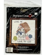 Love Me Love My Cat Stamped Cross Stitch 14 Inch Golden Bee Complete Kit... - £9.90 GBP