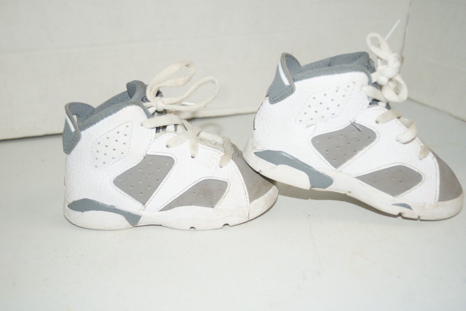 Nike Air Jordan 6 Retro TD TODDLERS Cool Grey Sneakers DV3606-100 White/GREY 6c - £31.13 GBP