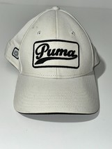 Puma 6-Panel Hat Men&#39;s One-Size White Embroidered Logo Adjustable-Strap ... - $20.58