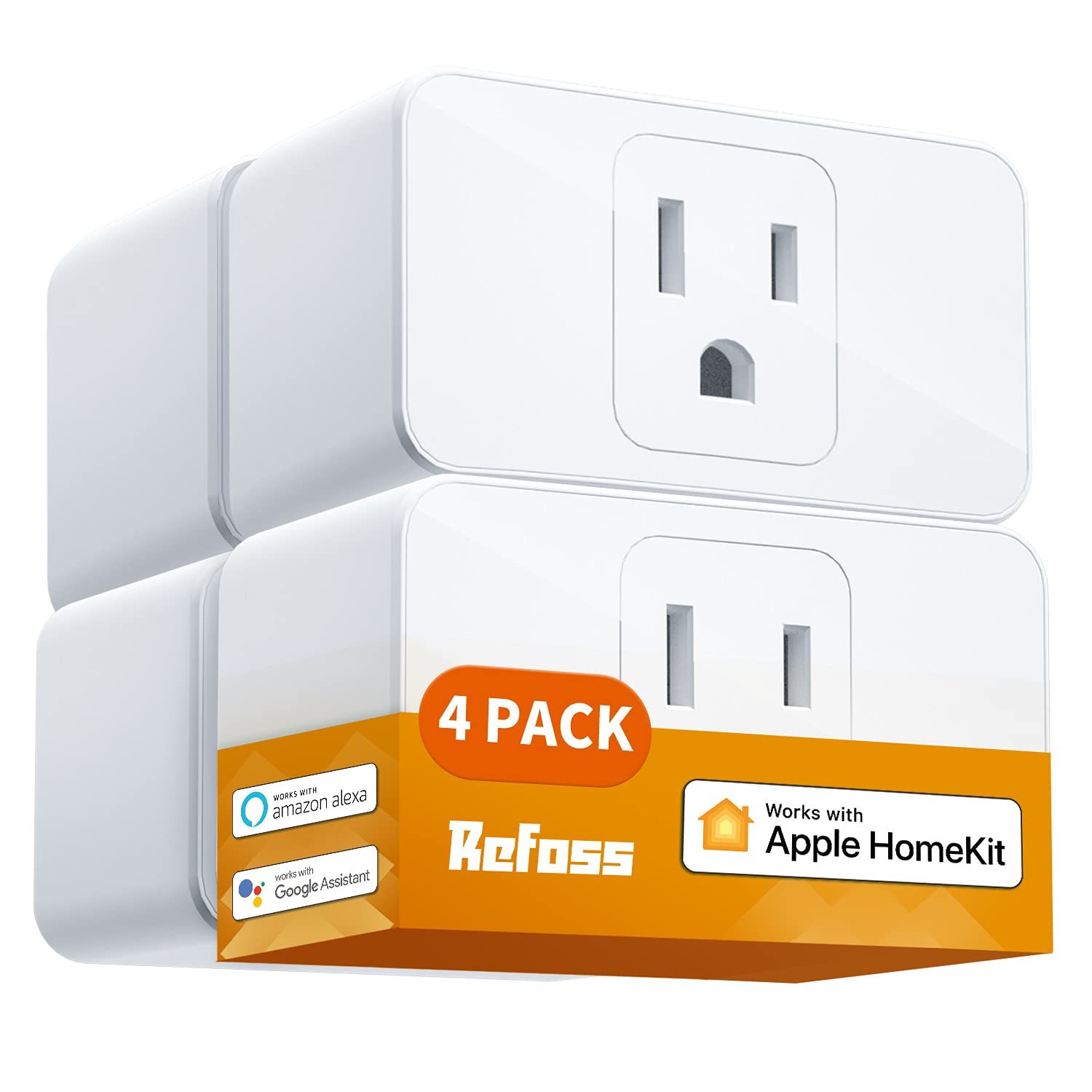 Smart Plug 4 Pack, Refoss Smart Wifi Outlet, 15A, Works With, And Apple ... - $31.98