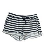 Demeanor Women&#39;s Blue and White Striped Comfortable Shorts Cuffed Size L... - $4.95