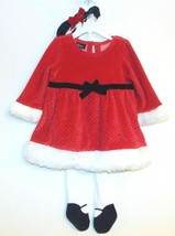 Holiday Editions Infant Girls 3 Piece Dress Tights Headband Set Size 6-9... - $14.01
