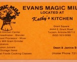 Evan&#39;s Magic Mill Kathy&#39;s Kitchen Vintage Business Card Tucson Arizona bc5 - £3.10 GBP