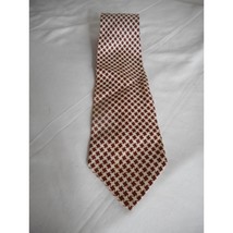 Vintage Brown Cream Abstract Slim Tie necktie Penney&#39;s Towncraft - $223.43 MXN