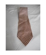 Vintage Brown Cream Abstract Slim Tie necktie Penney&#39;s Towncraft - $11.99
