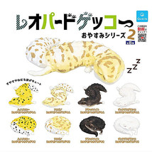 Sleeping Leopard Gecko Good Night Mini Figure Vol 2 Yellow Albino Black Diablo - £10.35 GBP+
