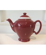 Vintage McCormick Tea Baltimore Md Teapot Burgundy Made in USA Tea Pot Infuser - $32.18
